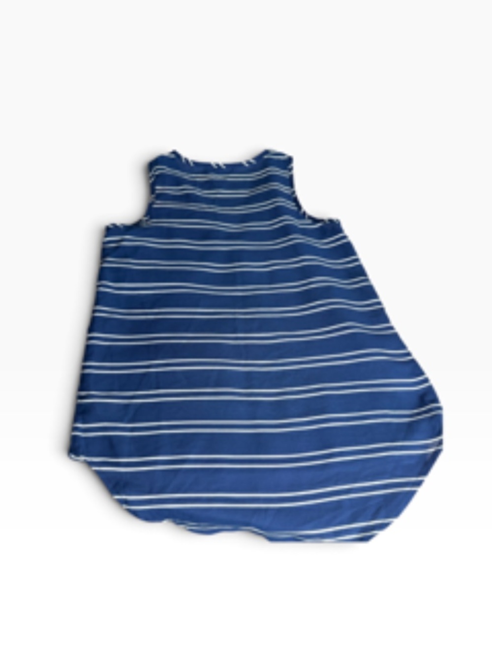 Papaya Sleeveless Horizontal Stripe Quarter Front Zipper Hi-Lo Tank Size S - Picture 5 of 7